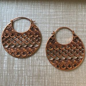Maya Brass Earrings EUC